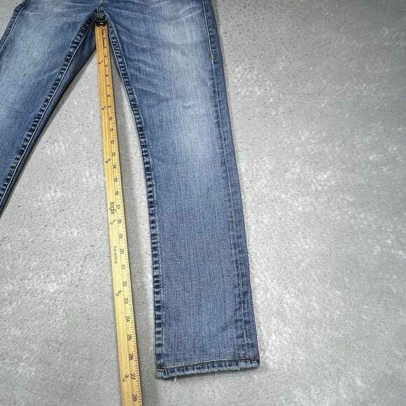 True Religion  VINNY Skinny Jeans Women 28x27 Flap Pockets Low Rise Medium Wash - Picture 8 of 16